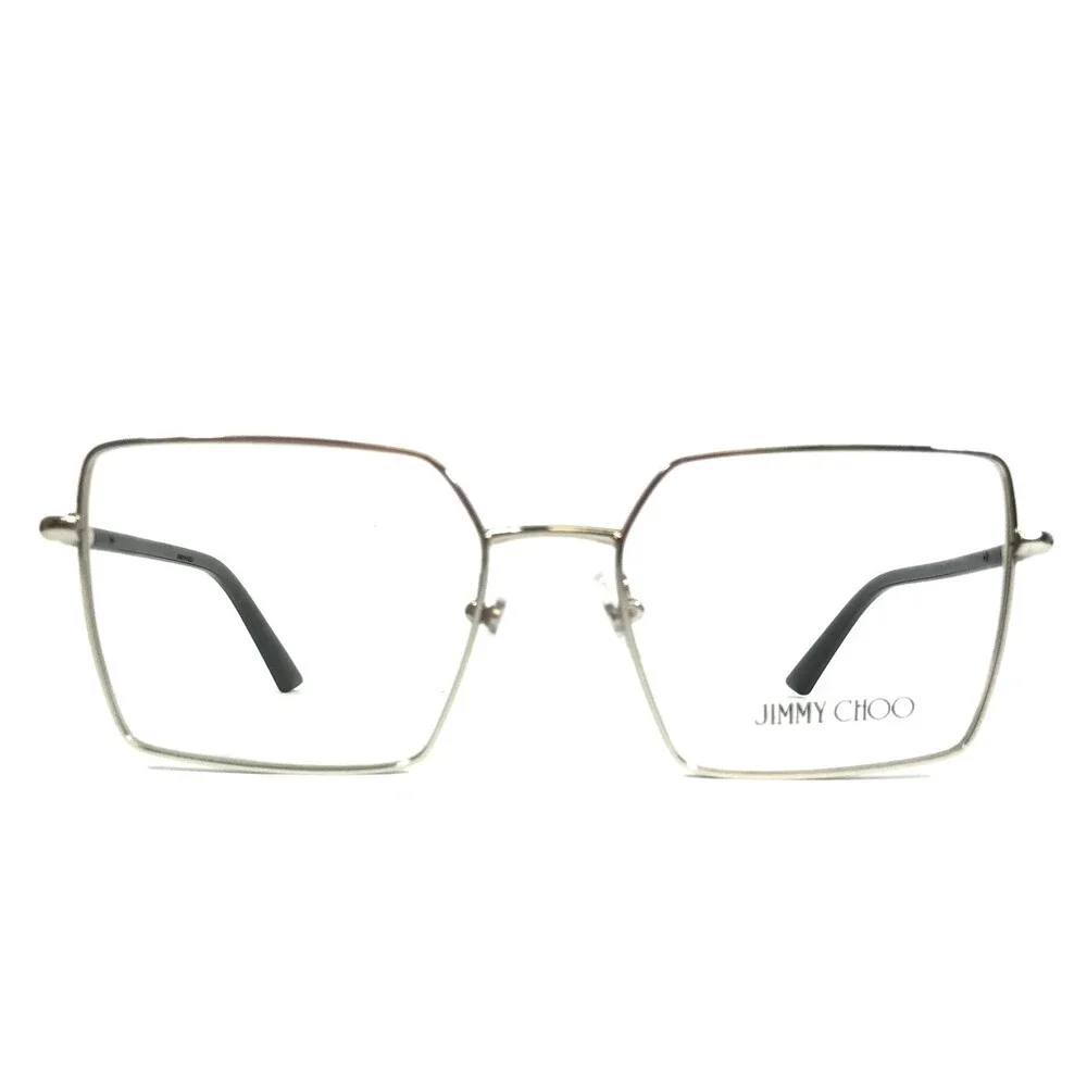 Jimmy Choo Eyeglasses Frames JC2022 3002 Black Silver Square Full Rim 53-17-140